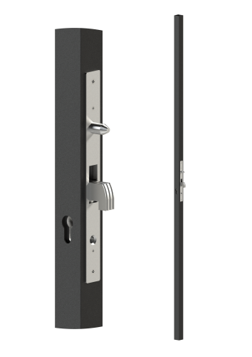 Profil 40x40x1,5 mm, H=2000 mm se zámkem, vhodný pro rám posuvné branky, bez povrchové úpravy, bez vložky